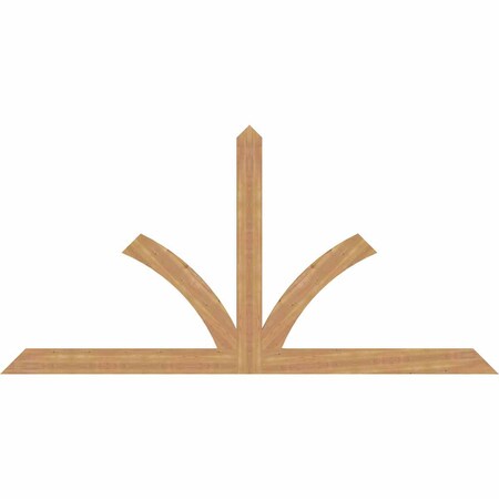 Ekena Millwork Richland Timber Gable Bracket, Western Red Cedar, 108"W x 54"H x 1 1/2"D x 5 1/2"F, 12/12 Pitch GBW108X54X0206RIC00SWR